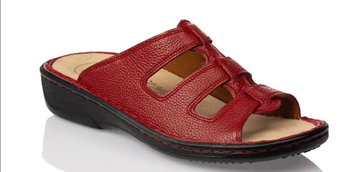 دمپایی آیما قرمز طبی اصل تمام چرم