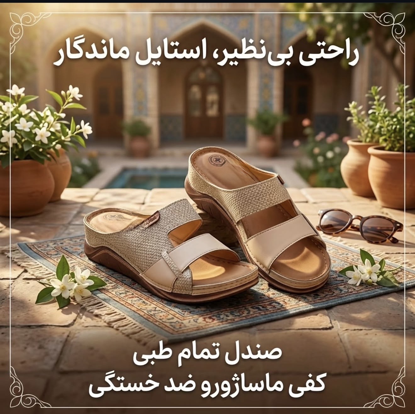 دمپایی صندل زنانه اصل طبی