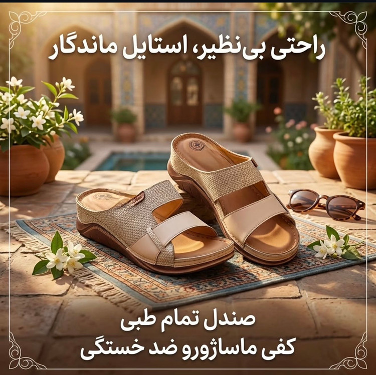 دمپایی صندل زنانه اصل طبی
