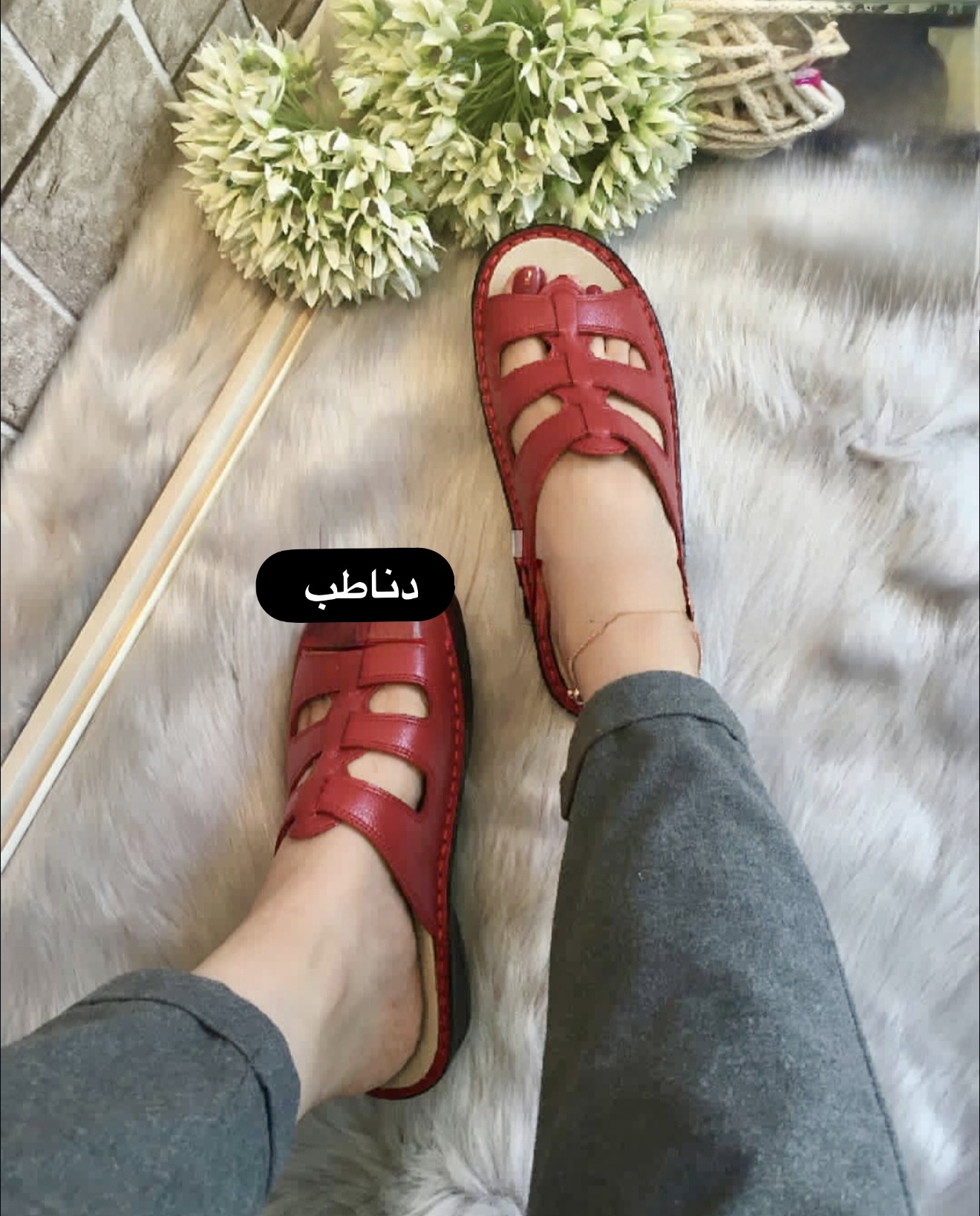 خرید آنلاین دمپایی (صندل) طبی اصل تمام چرم زنانه(خارپاشنه ،قند و دیابت ) کد ۱۳۳