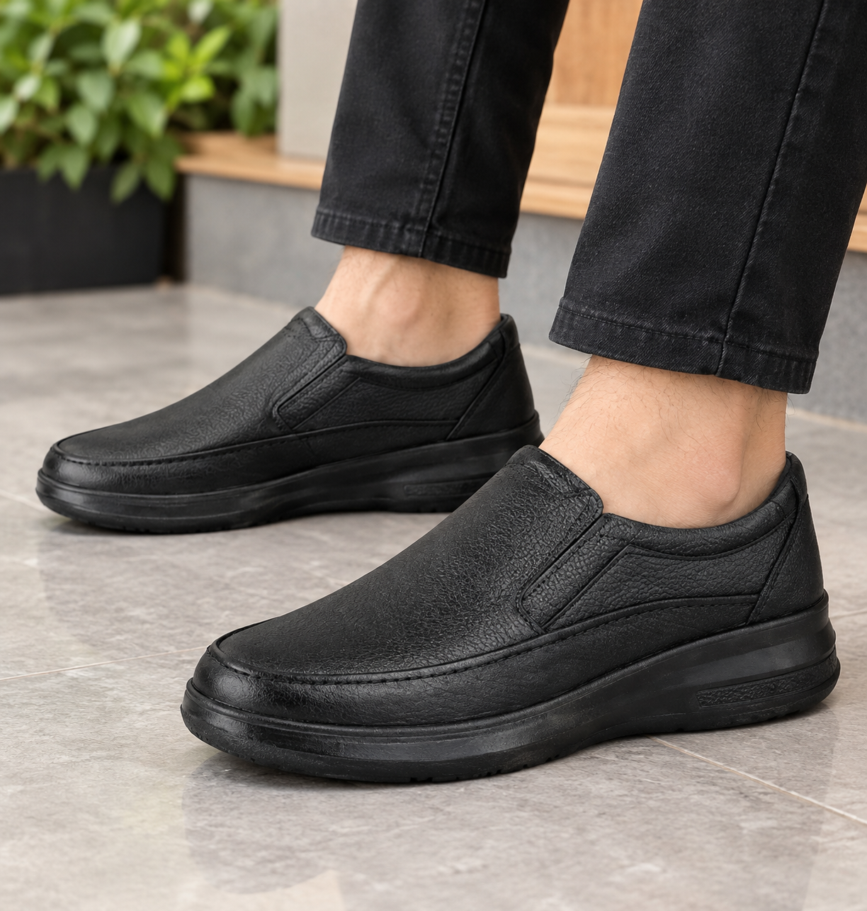 کفش مردانه طبی اصل تمام چرم مخصوص پیاده روی و استایل روزانه کد310